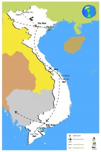 carte-circuit-passion-vietnam-nord-sud-12-jours